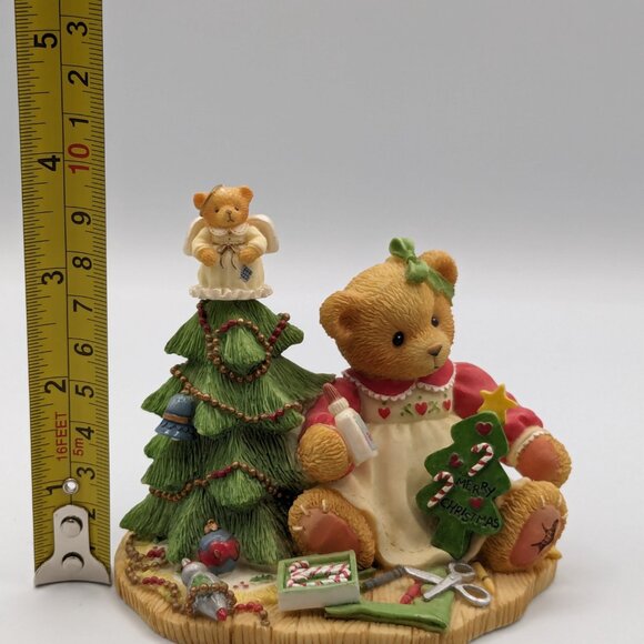 Cherished Teddies Lynn (310735) Girl with Christmas Tree/Bear Figurine 1998 - Picture 10 of 11